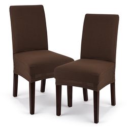 4Home Multielastický potah na židli Comfort hnědá, 40 - 50 cm, sada 2 ks