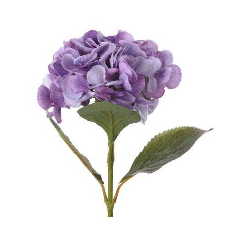 Umělá květina Hortenzie fialová, 65 cm
