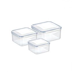 Tescoma 3dílná sada dóz FRESHBOX 0,4/0,7/1,2 l, čtvercová