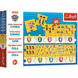 Trefl Vzdělávací puzzle Čísla Tlapková patrola, 20 dílků