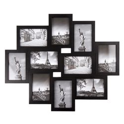 Fotorámeček Sultan na 10 fotografií 10 x 15 cm, černá, 49 x 59 cm