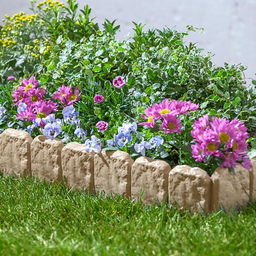 Zahradní palisáda - obrubník, světlý kámen, 10 kusů