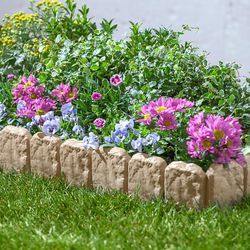 Zahradní palisáda - obrubník, světlý kámen, 10 kusů