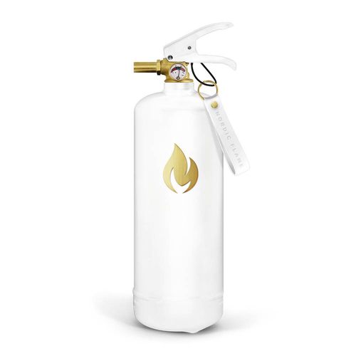 Nordic Flame Hasicí přístroj, práškový, 2 kg, bílo‑zlatá N142