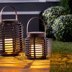 Solární lampa Rattan, malá