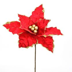 Vánoční květina Ponsetie třpytivá, 25 x 30 cm, červená
červená