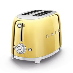 Smeg Toustovač 50´s Retro Style, 2x2, zlatý TSF01GOEU