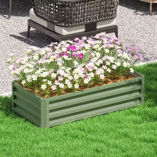 Vyvýšený záhon 120 x 60 x 30 cm, světle zelený