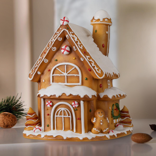Dekorace Perníková chaloupka, 18 cm