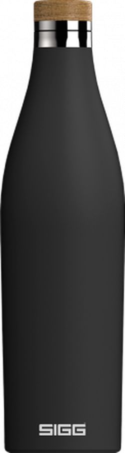 SIGG dvoustěnná nerezová láhev na vodu Meridian, černá, 0,7 l