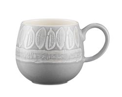 Mason Cash Impressions Mugs hrnek Leaf, 350 ml, šedý