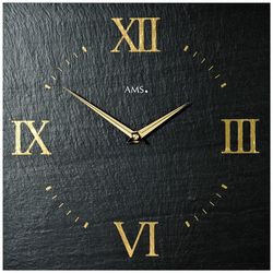 AMS 9517 designové nástěnné břidlicové hodiny, 30 cm