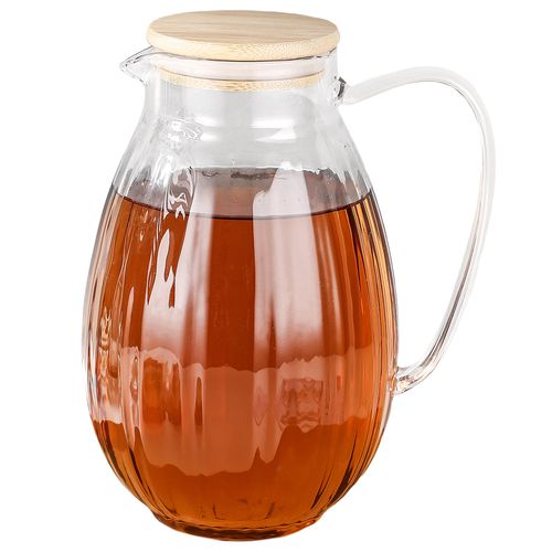 4Home Skleněný džbán Hot&Cool Juicy s bambusovým víčkem, 1,5 l