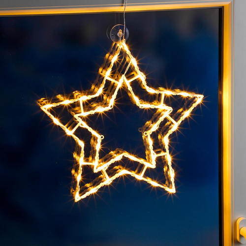 Světelná dekorace na okno Hvězda