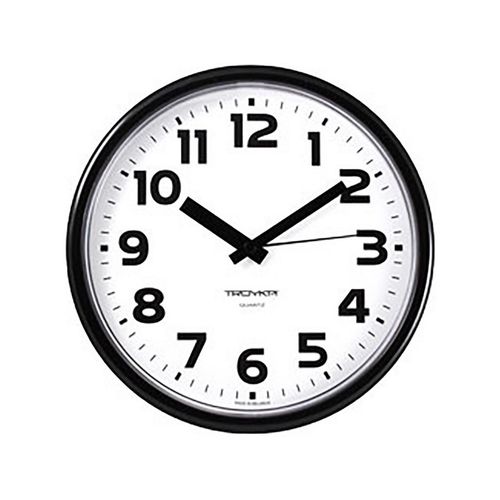 Nástěnné hodiny černobílá, pr. 22,5 cm