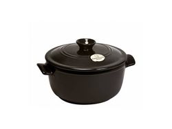 Emile Henry Hrnec kulatý s poklicí, 22 cm / 2,5 l, pepřová 794525
