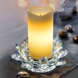 Led svíčka se skleněným svícnem