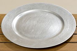 Dekorační talíř, stříbrný