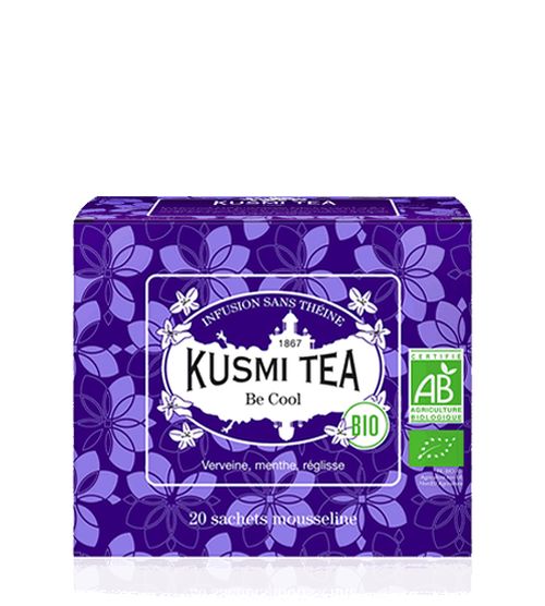 Porcovaný bio organický bylinný čaj Kusmi Tea Be Cool, 20 sáčků (40 g)