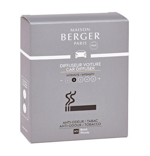 Maison Berger Paris keramická náplň vůně do auta Antiodour tabák – Dřevitá vůně, 2 ks