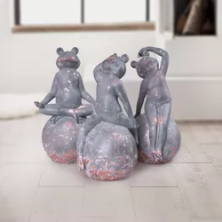 Dekorace Žabí trio, sada 3 ks