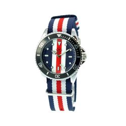 Pánské náramkové hodinky roadsign broome, modrá-bílá-červená