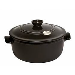Hrnec kulatý s poklicí Emile Henry - 24 cm / 4 l, pepřová