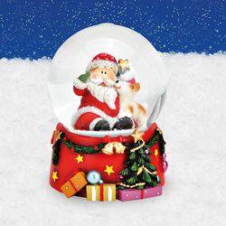 Vánoční sněžítko santa s pejskem