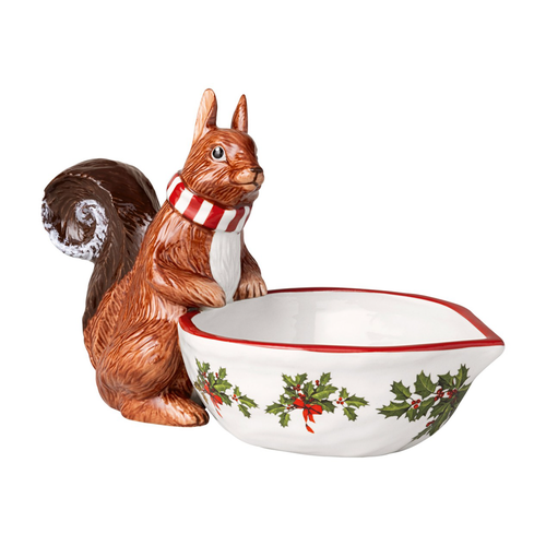 Villeroy & Boch Vánoční figurka veverky s miskou Toy’s Fantasy, 20 cm