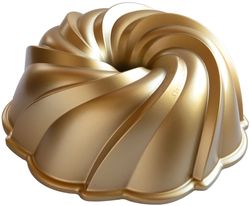 orma na bábovku Nordic Ware Swirl, zlatá, 2,4 l