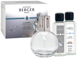 Maison Berger Paris dárková sada: katalytická lampa Essential Round + Bavlněná péče, 250 ml + So Neutral 250 ml