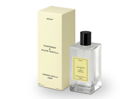 Vůně do bytu ve spreji Raspberry & Black Vanilla Cereria Mollá, 100 ml