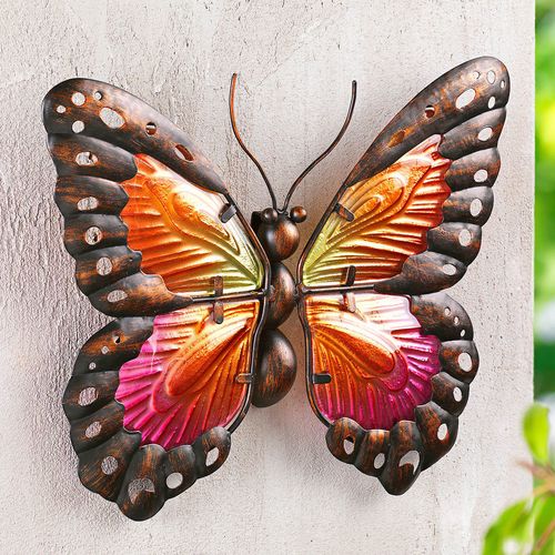 Nástěnná dekorace motýl farfalla, 24 cm