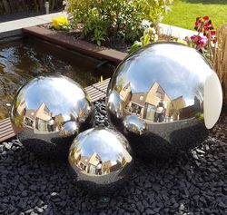 Dekorační keramické koule silverball, sada 3 ks