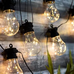 LED solární světelný řetěz s 8 žárovkami