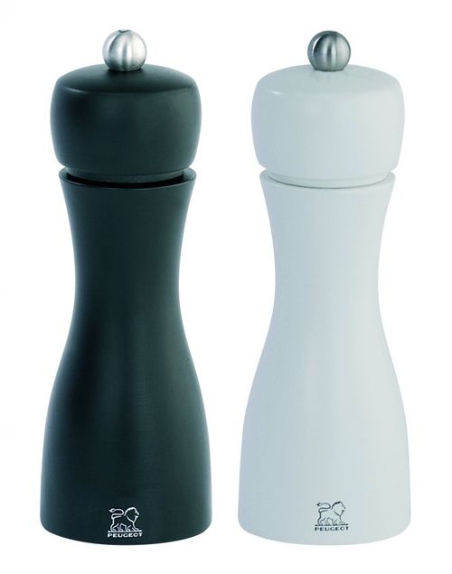 Peugeot Tahiti set na pepř a sůl, černá / bílá, 15 cm