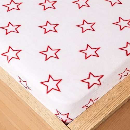 4Home Prostěradlo mikroflanel Stars red