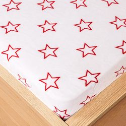 4Home Prostěradlo mikroflanel Stars red