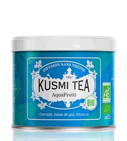 Sypaný bio organický bylinný čaj Kusmi Tea AquaFrutti, 100 g