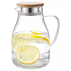 4Home Skleněný džbán s víčkem Bamboo Hot&Cool, 1,7 l