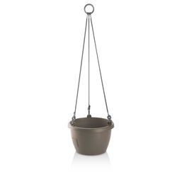 Gardenico Samozavlažovací závěsný květináč Marina taupe, pr. 30 cm