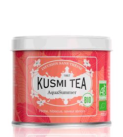 Sypaný bio organický bylinný čaj Kusmi Tea AquaSummer, 100 g