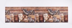 Běhoun do kuchyně Kočky, protiskluzový, 200 x 52 cm