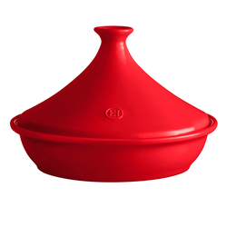 Emile Henry Keramický hrnec tajine Flame Colorama, pr. 32 cm, třešňově červená