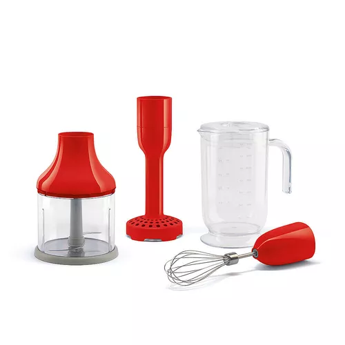 Smeg Sada nástavců k tyčovému mixéru, červená HBAC11RD