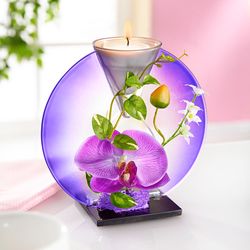 Skleněná dekorace orchidej