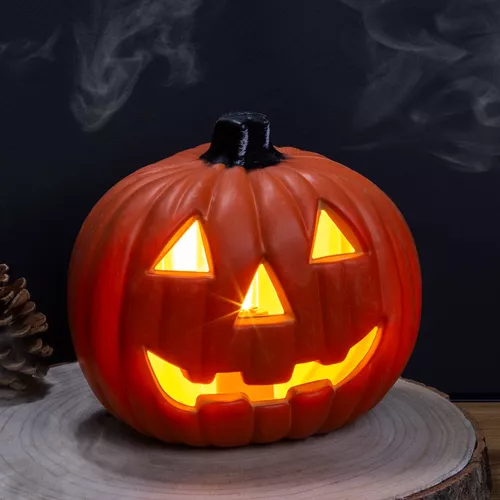LED halloweenská dýně