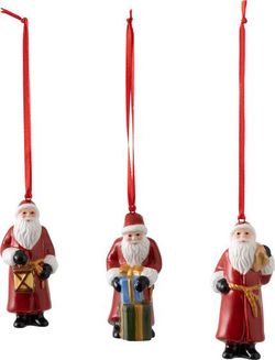Villeroy & Boch Nostalgic Ornaments vánoční závěsná dekorace, Santa Claus, 3 ks
