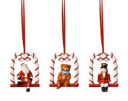 Villeroy & Boch Nostalgic Ornaments vánoční závěsná dekorace, houpačky z cukrových lízátek, 3 ks