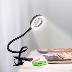 Led lampa s lupou, černá